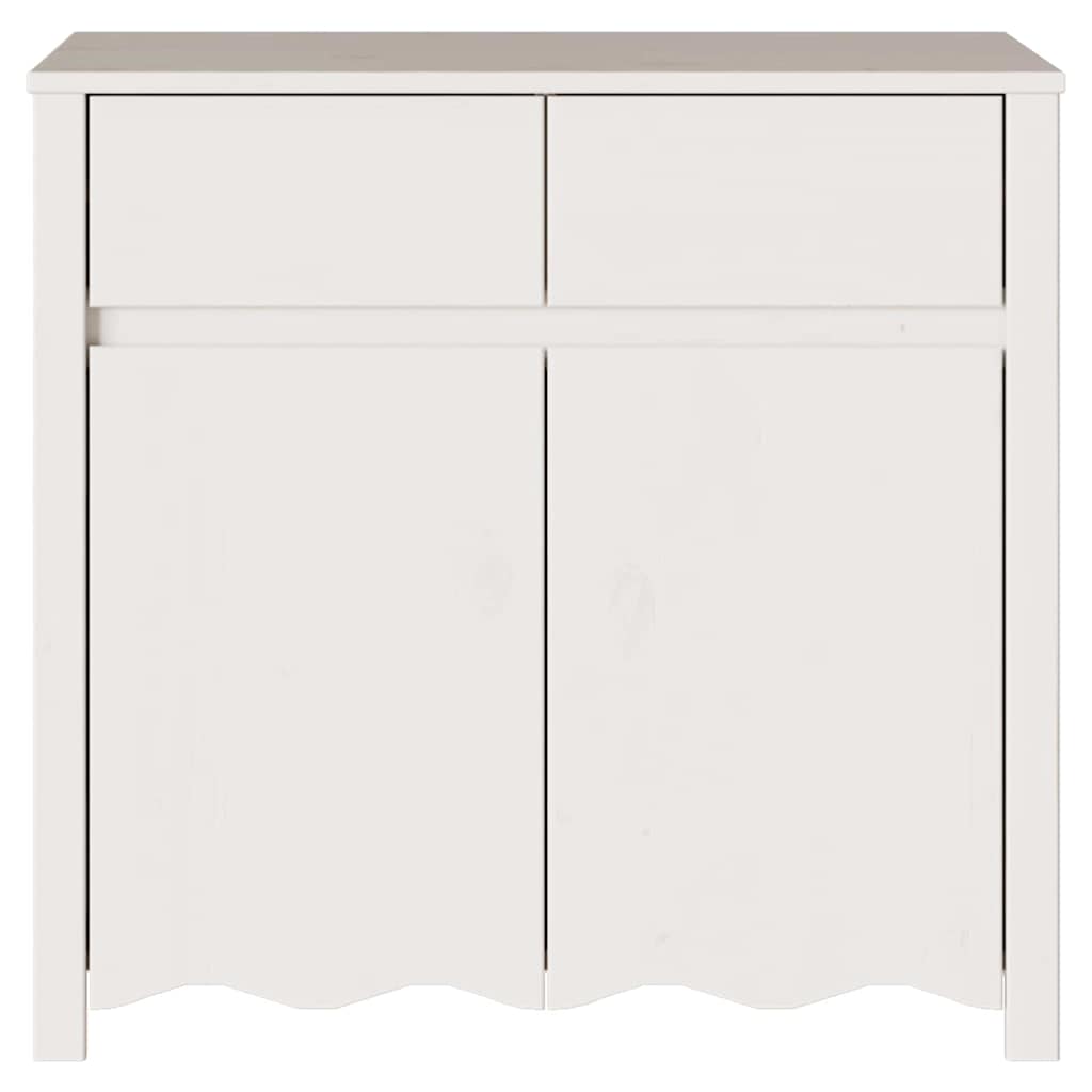 Sideboard Drammen Weiß 79 x 43 x 75.5 cm Massivholz Kiefer