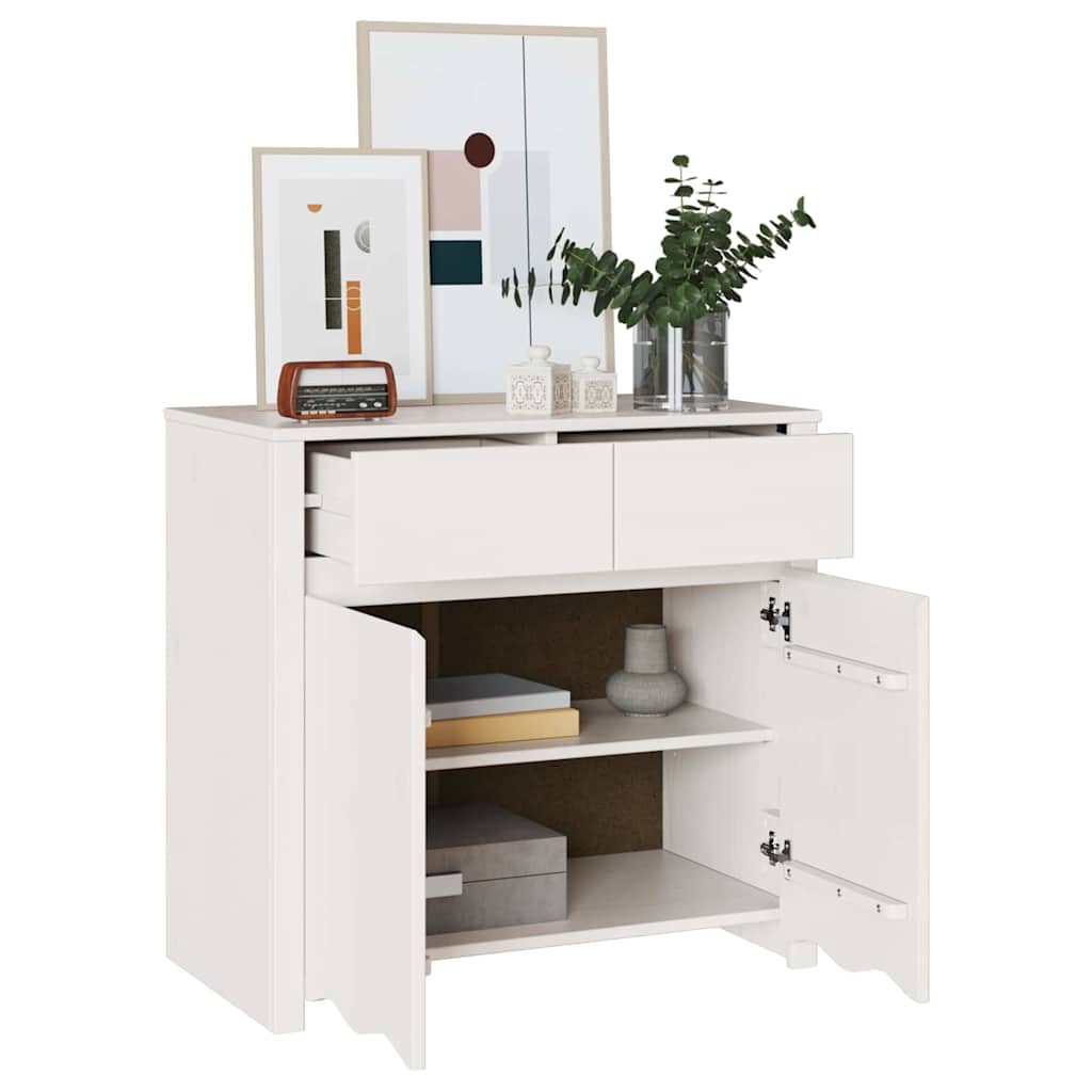 Sideboard Drammen Weiß 79 x 43 x 75.5 cm Massivholz Kiefer