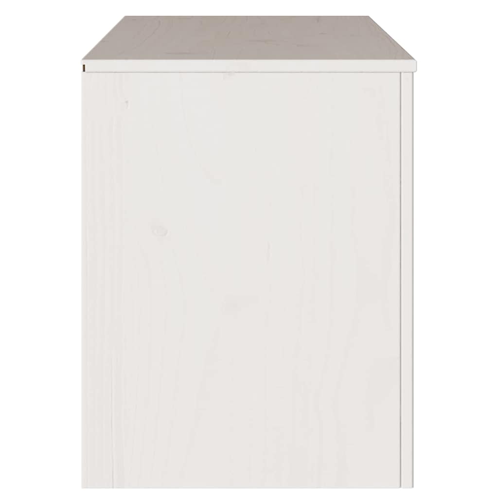 TV-Schrank Drammen Weiß 99 x 43 x 55 cm Massivholz Kiefer