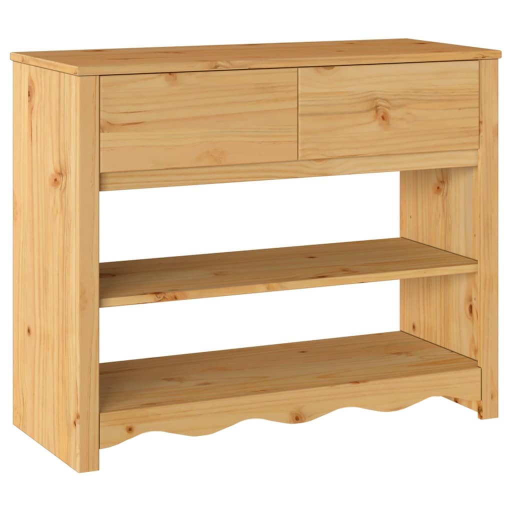 Konsolentisch mit Schubladen Drammen Eiche 89,5 x 37 x 73 cm