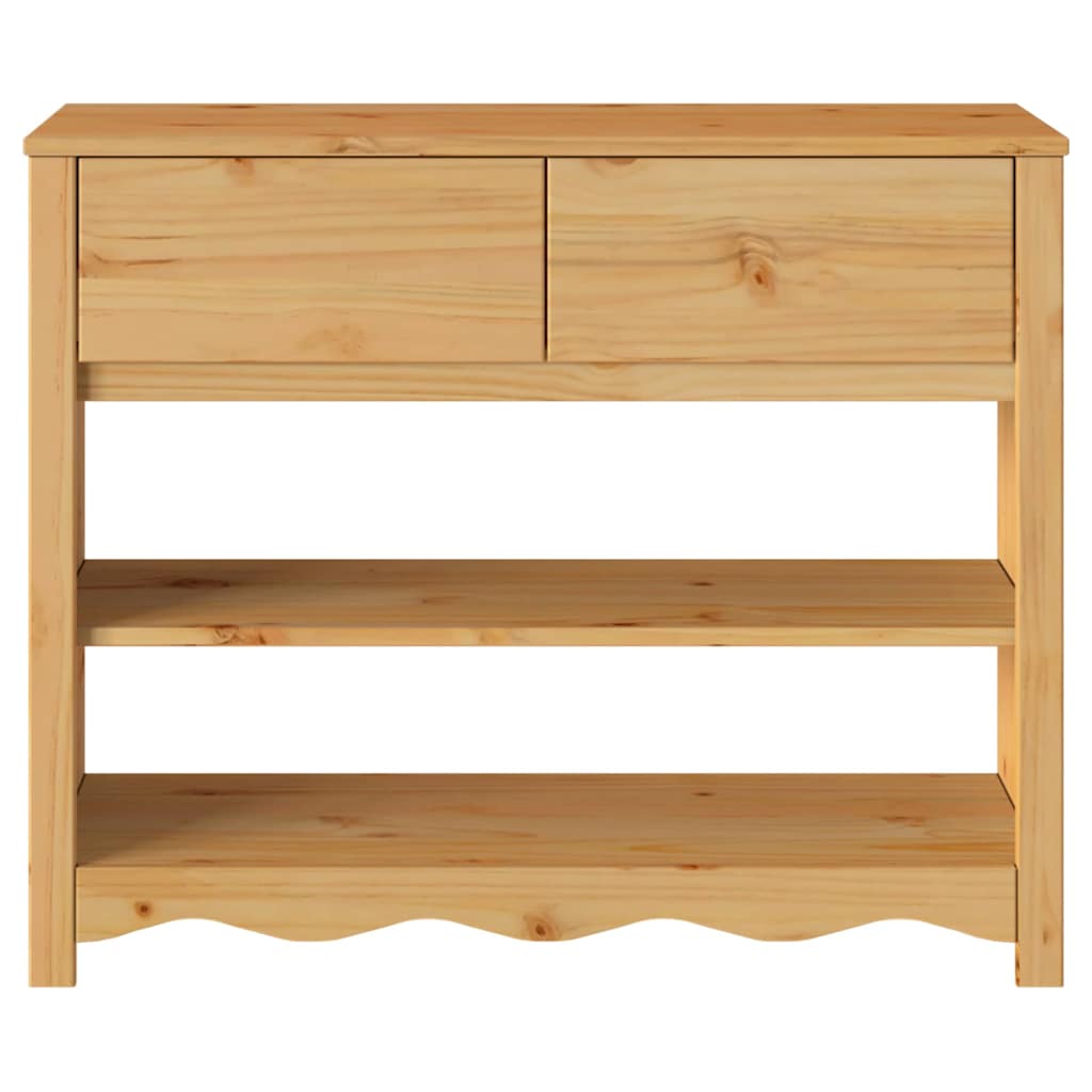 Konsolentisch mit Schubladen Drammen Eiche 89,5 x 37 x 73 cm