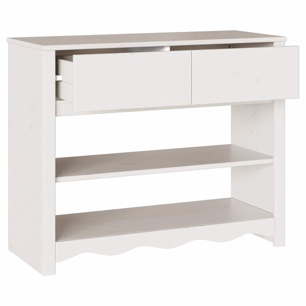 Konsolentisch mit Schubladen Drammen Weiß 89,5 x 37 x 73 cm