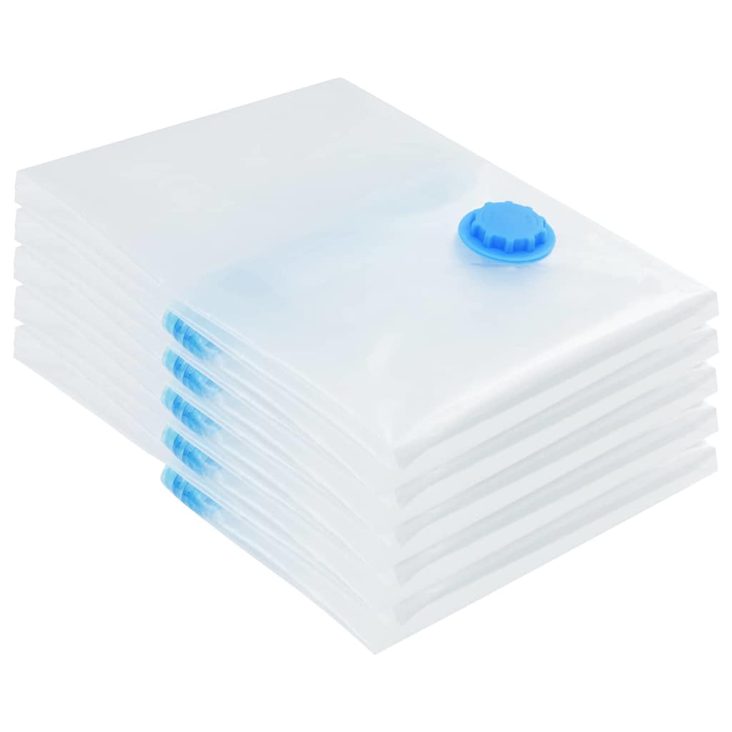 Aufbewahrungstaschen 5 stk. Transparent und Blau 70 x 50 cm