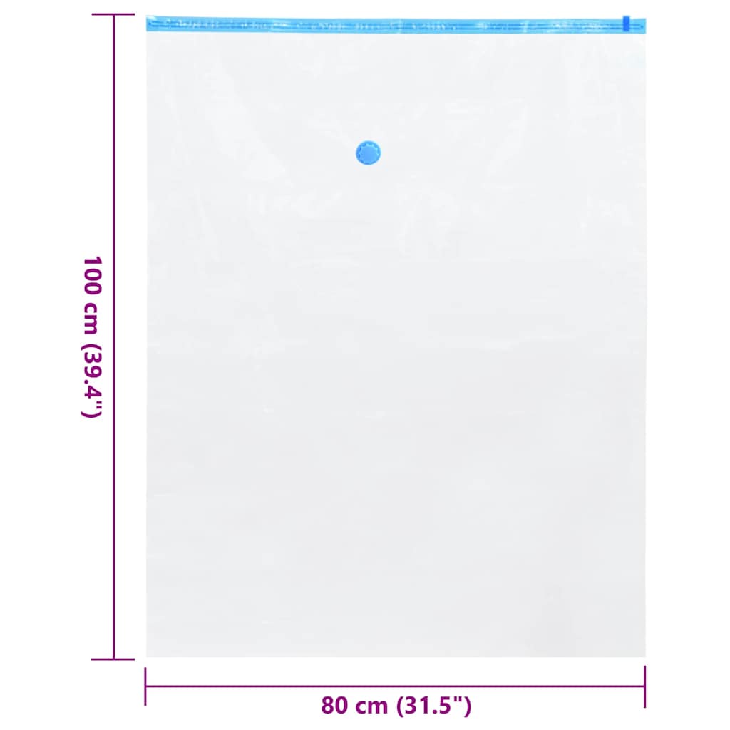 Aufbewahrungstaschen 50 stk. Transparent und Blau 100 x 80 cm