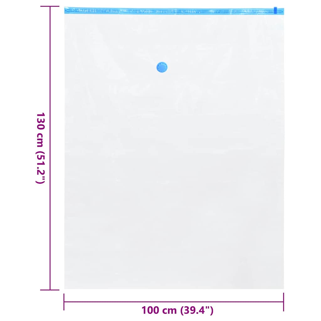 Aufbewahrungstaschen 5 stk. Transparent und Blau 130 x 100 cm