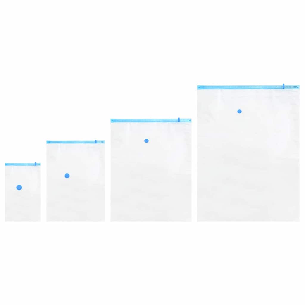Aufbewahrungstaschen 15 stk. Transparent und Blau 130 x 100 cm