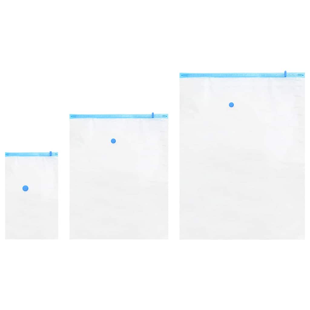 Aufbewahrungstaschen 10 stk. Transparent und Blau 130 x 100 cm