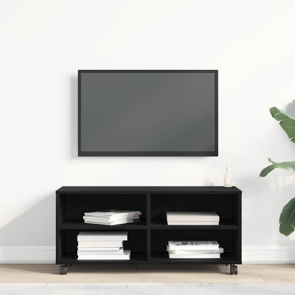 TV-Schränk Schwarz 90 x 35 x 35 cm Holzwerkstoff