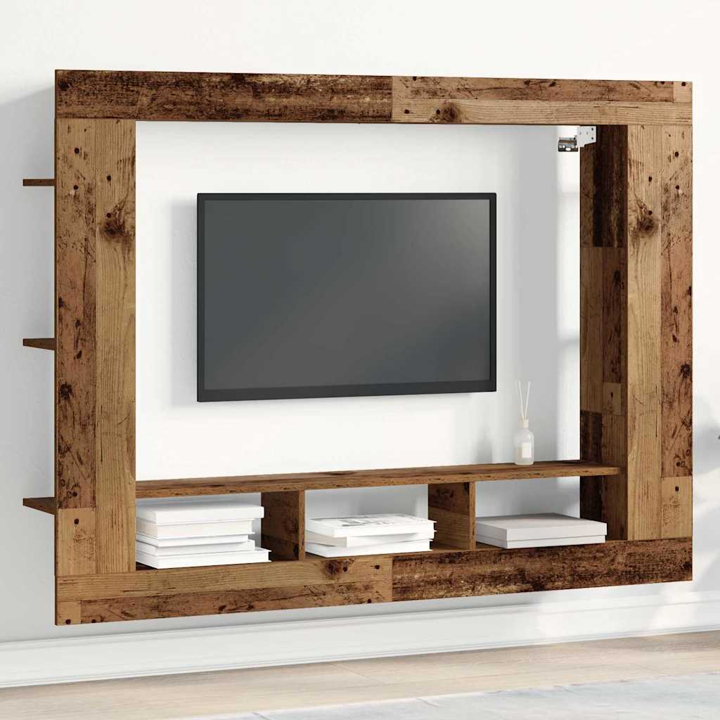 TV-Schränk 152 x 22 x 113 cm Altholz Holzwerkstoff