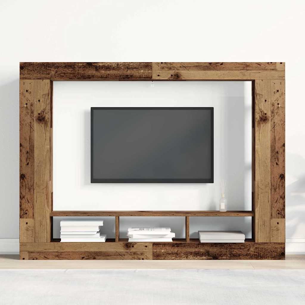 TV-Schränk Wandmontiert Altholz 152 x 22 x 113 cm Holzwerkstoff