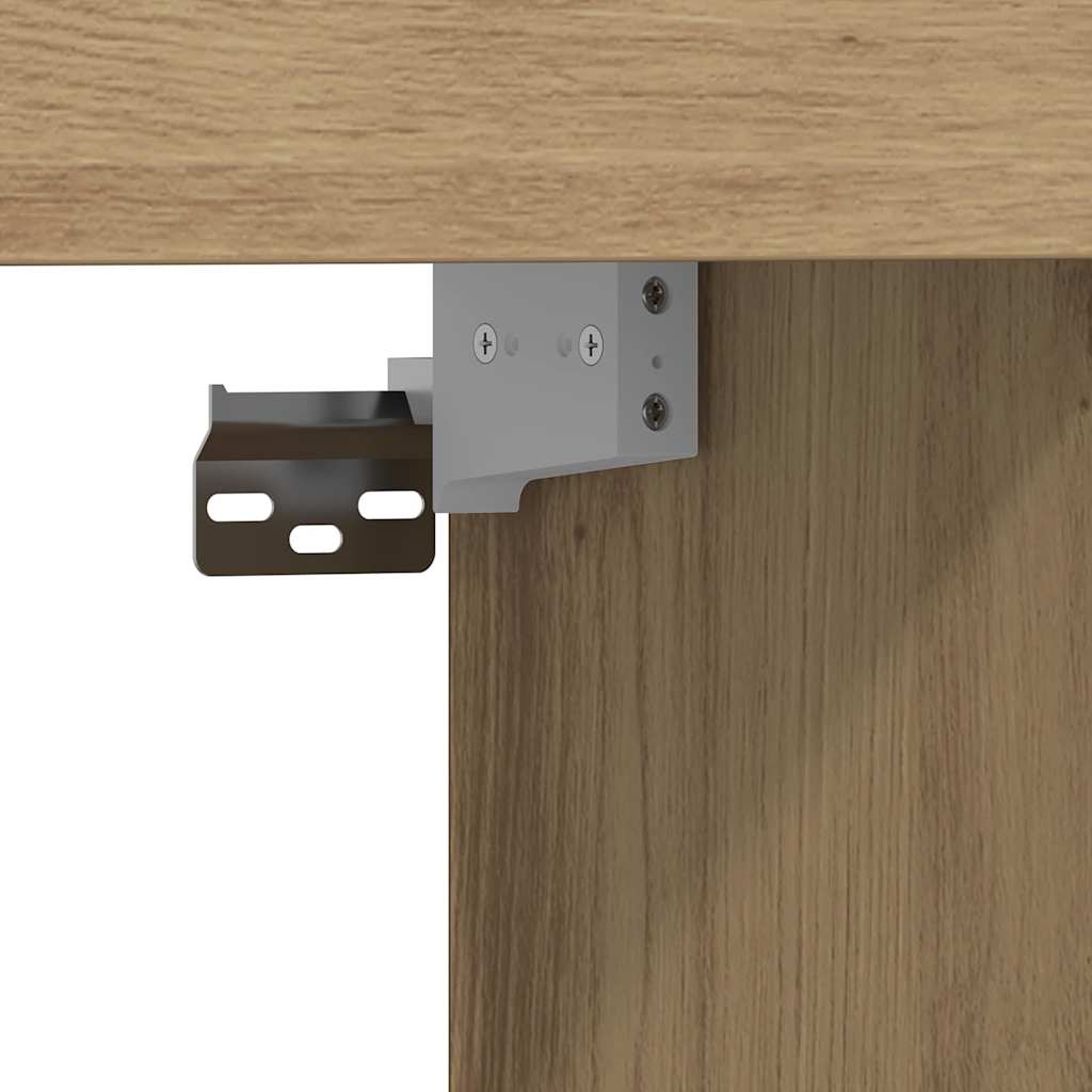 TV-Schränk 152 x 22 x 113 cm Artisan-Eiche Holzwerkstoff