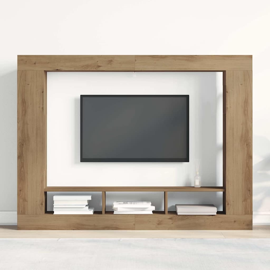 TV-Schränk 152 x 22 x 113 cm Artisan-Eiche Holzwerkstoff