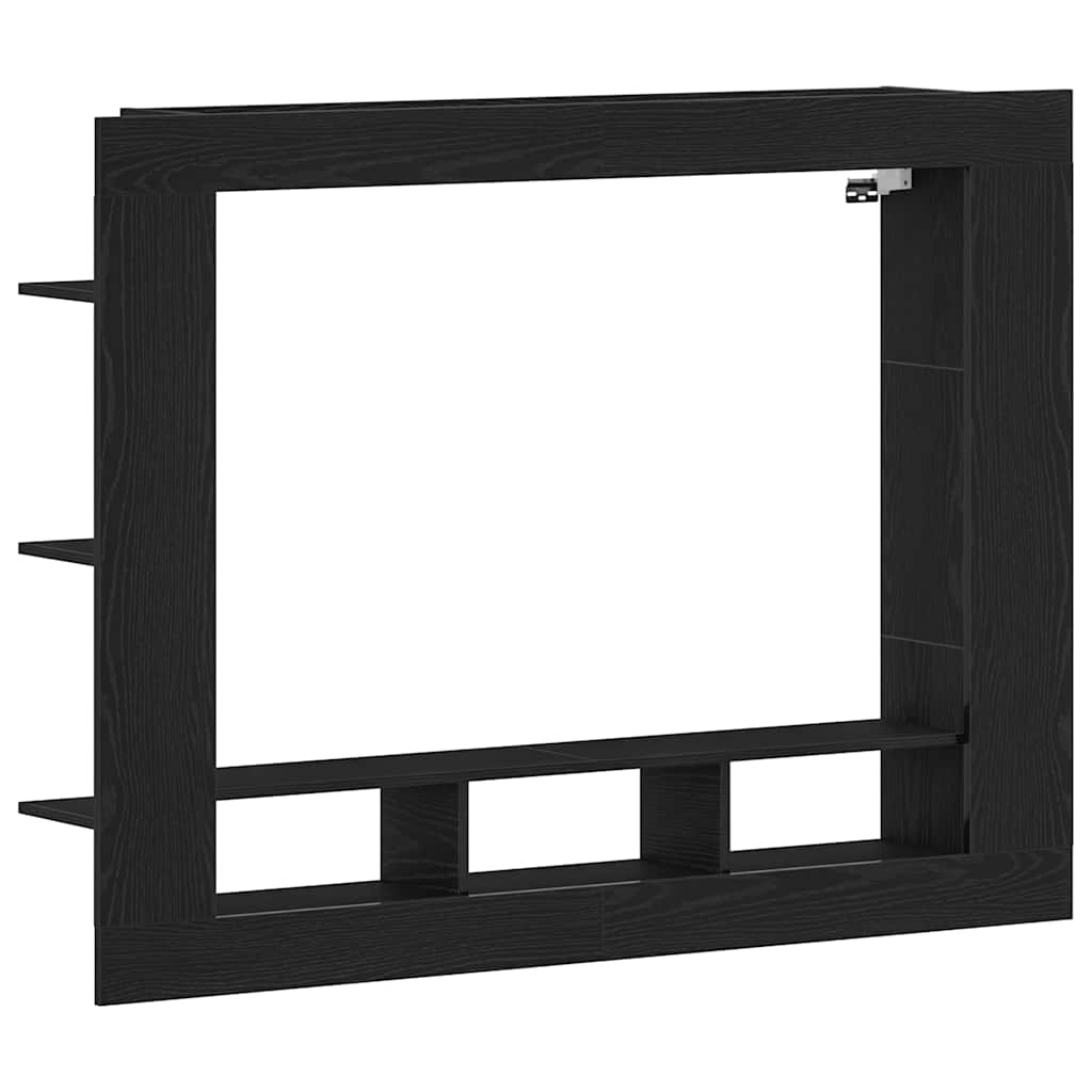TV-Schränk 152 x 22 x 113 cm Schwarz Eichen-Optik Holzwerkstoff