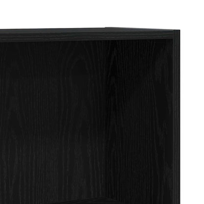 Bücherregal 60 x 24 x 76 cm Holzwerkstoff Schwarz Eichen-Optik