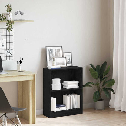 Bücherregal 60 x 24 x 76 cm Holzwerkstoff Schwarz Eichen-Optik