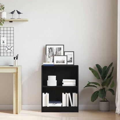 Bücherregal 60 x 24 x 76 cm Holzwerkstoff Schwarz Eichen-Optik