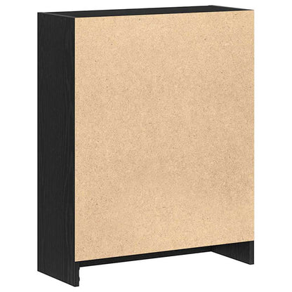 Bücherregal 60 x 24 x 76 cm Holzwerkstoff Schwarz Eichen-Optik