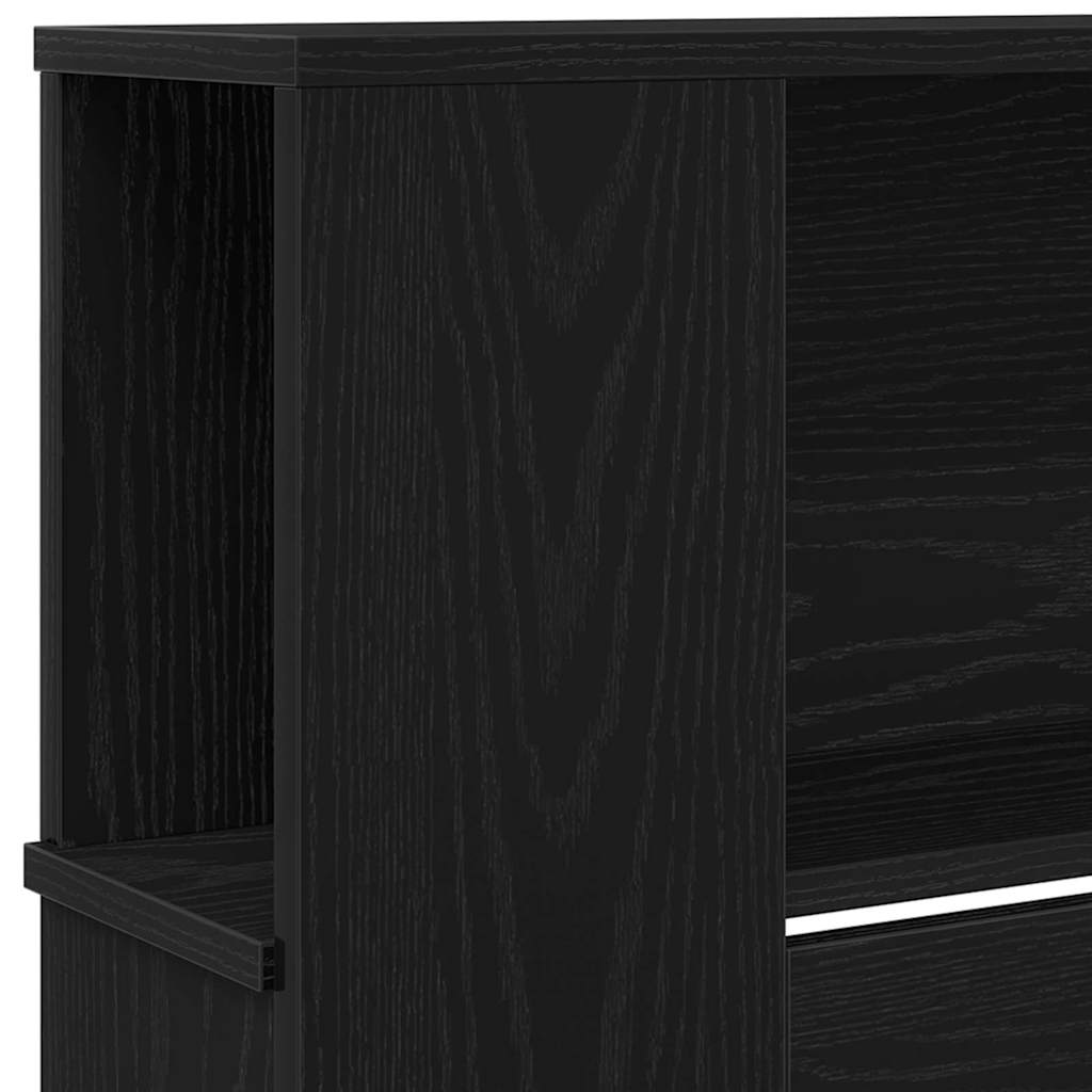 Kopfteil Schrank Schwarz Eichen-Optik Holzwerkstoff