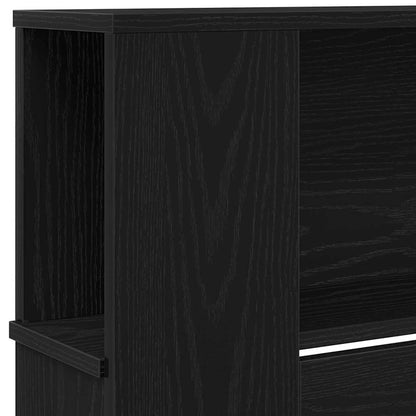 Kopfteil Schrank Schwarz Eichen-Optik Holzwerkstoff