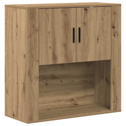 Wandschrank mit Tür Artisan-Eiche 80 x 33 x 80 cm Holzwerkstoff