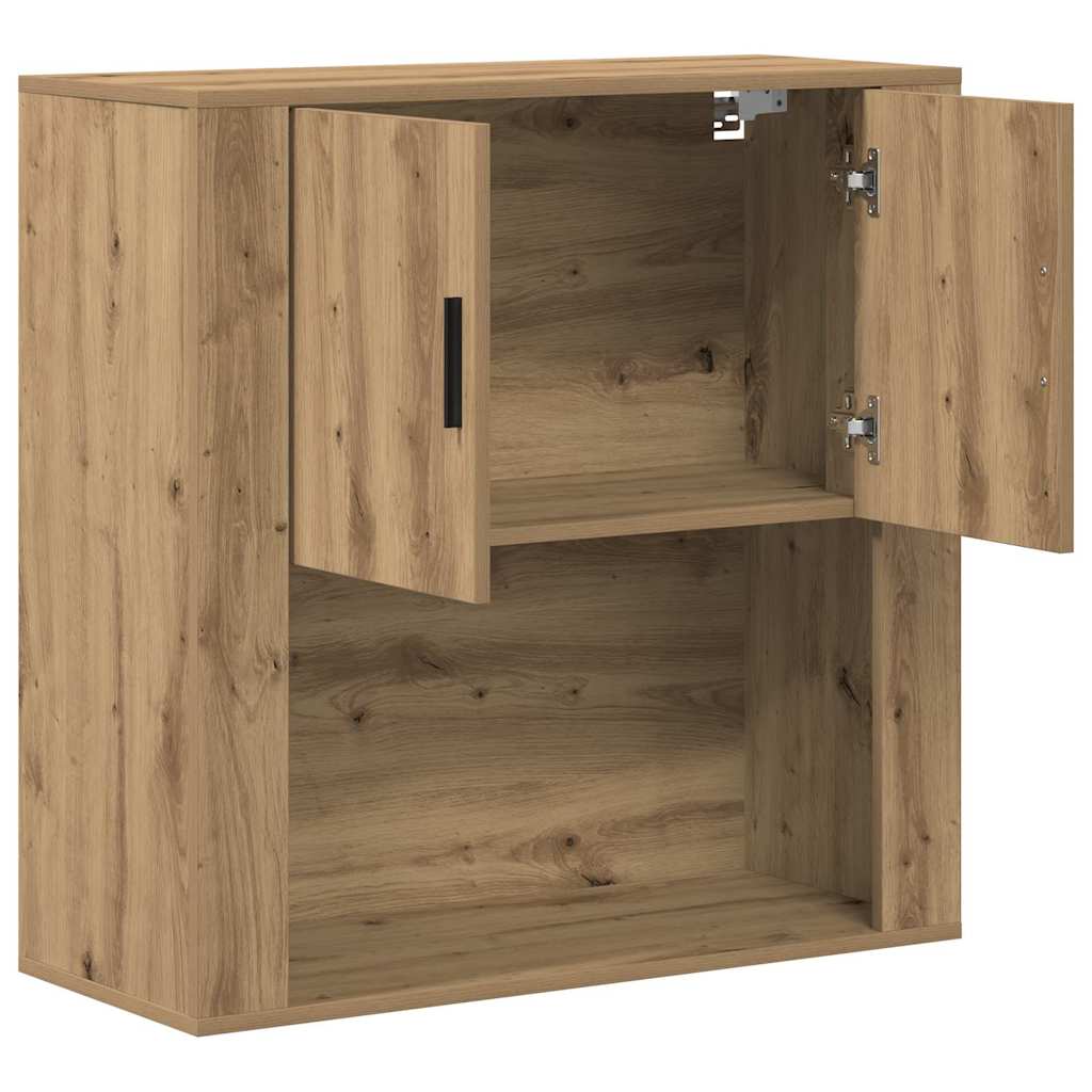 Wandschrank mit Tür Artisan-Eiche 80 x 33 x 80 cm Holzwerkstoff