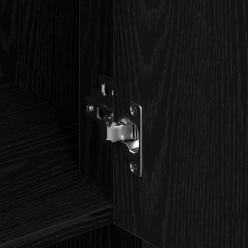 Wandschrank Schwarze Eiche 80 x 33 x 80 cm Holzwerkstoff