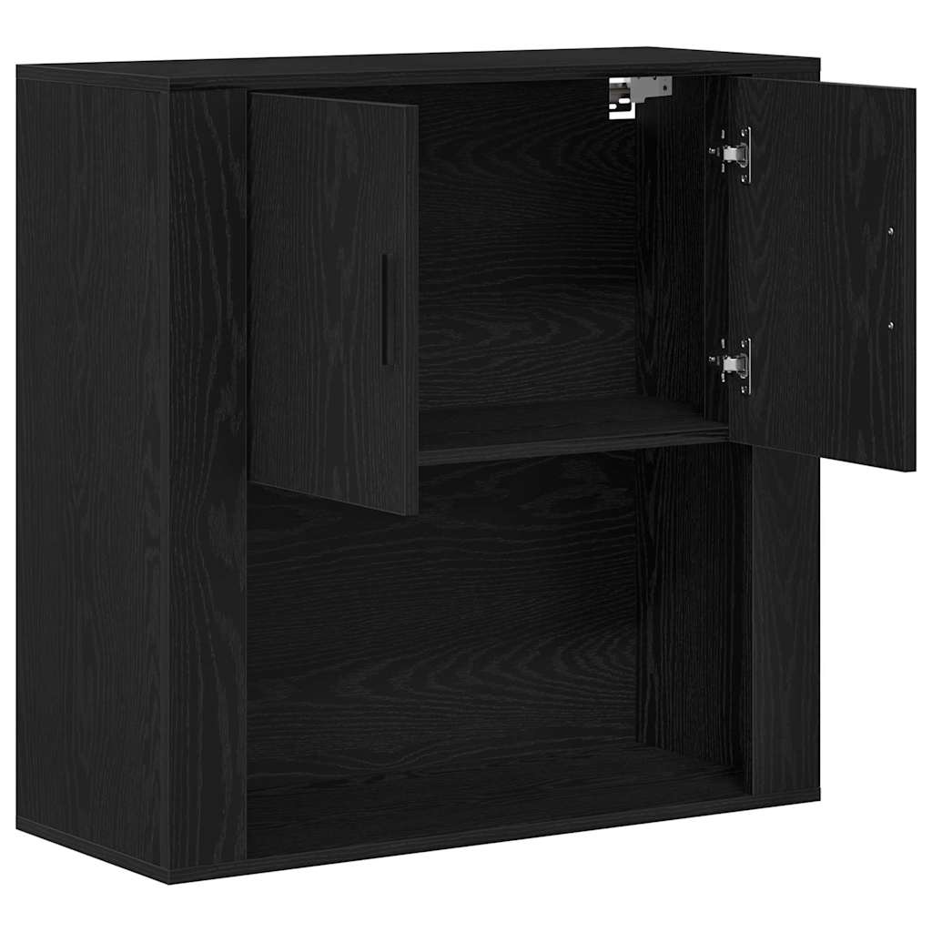 Wandschrank Schwarze Eiche 80 x 33 x 80 cm Holzwerkstoff