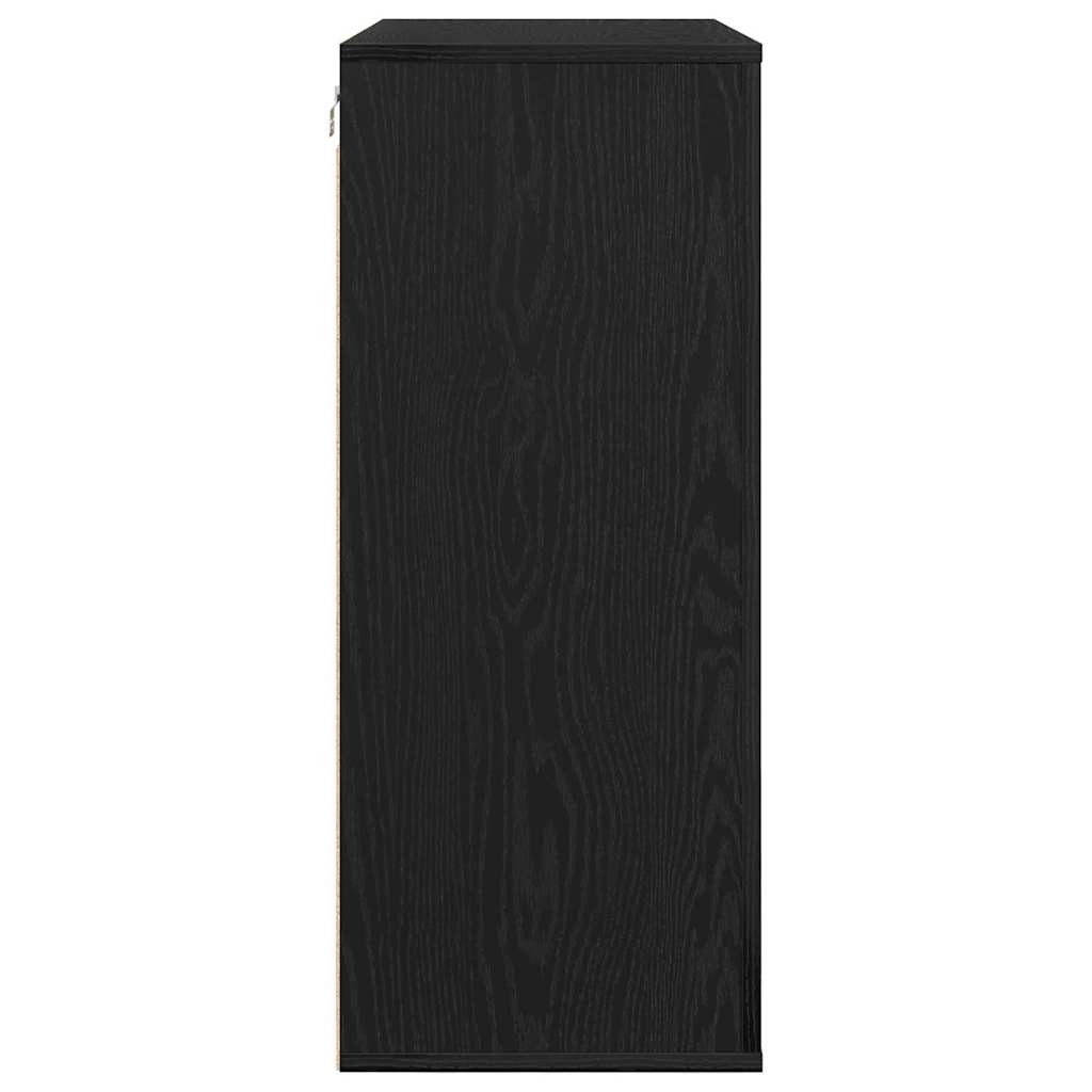 Wandschrank Schwarze Eiche 80 x 33 x 80 cm Holzwerkstoff