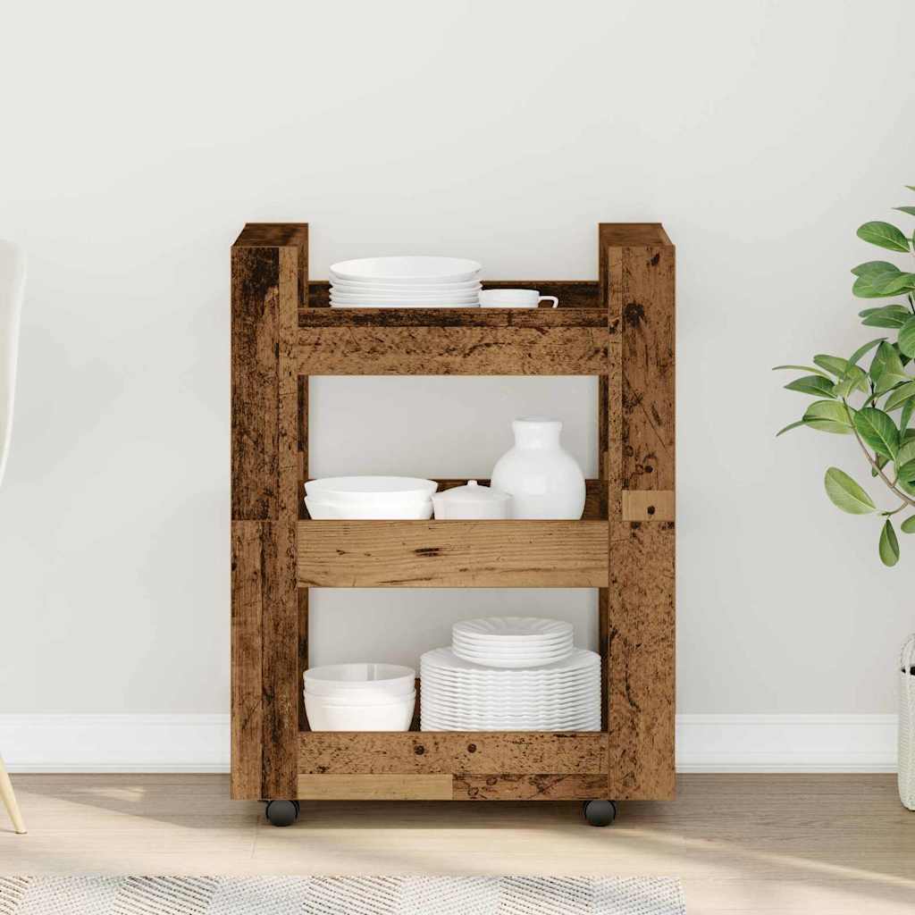 Küchentrolley Altholz 60 x 45 x 80 cm Holzwerkstoff