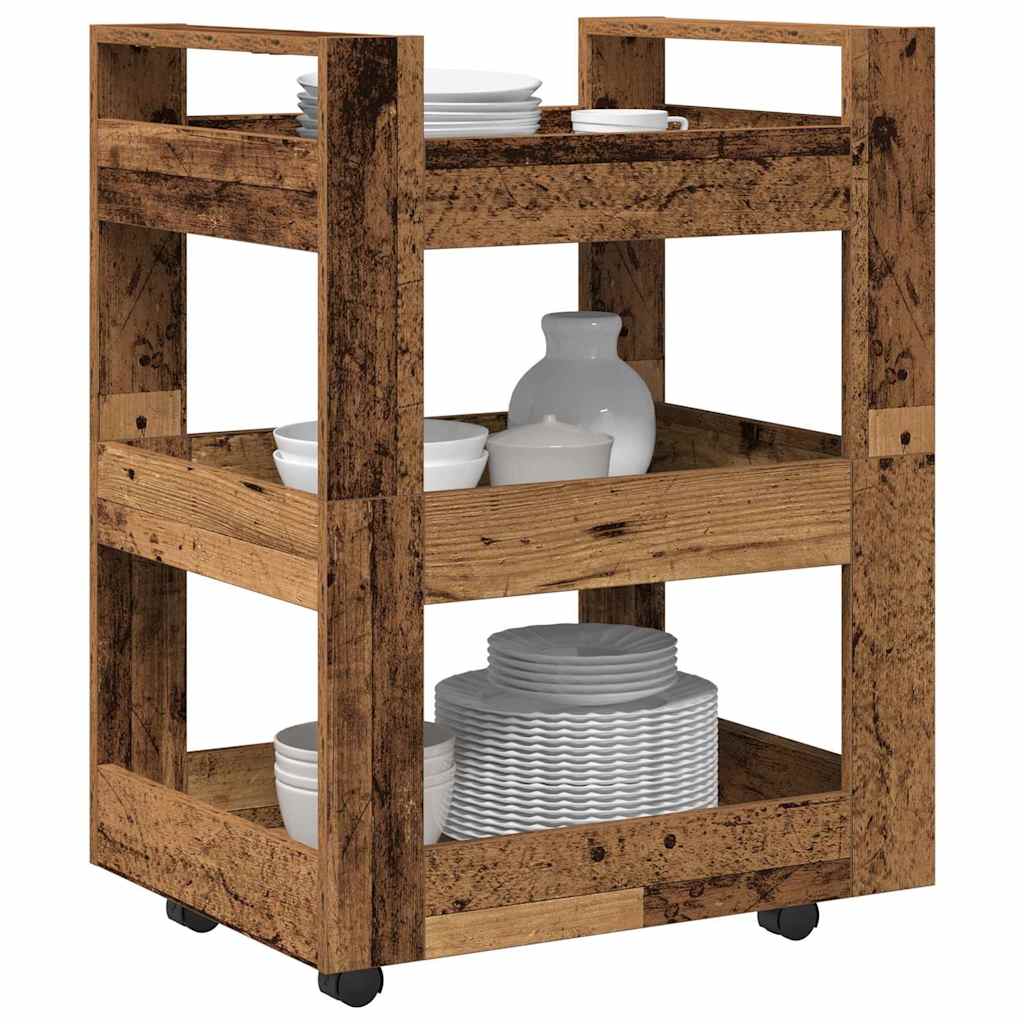 Küchentrolley Altholz 60 x 45 x 80 cm Holzwerkstoff