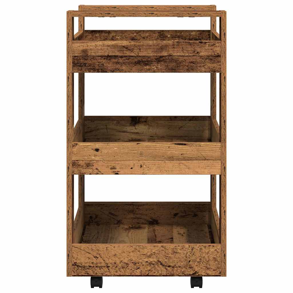 Küchentrolley Altholz 60 x 45 x 80 cm Holzwerkstoff