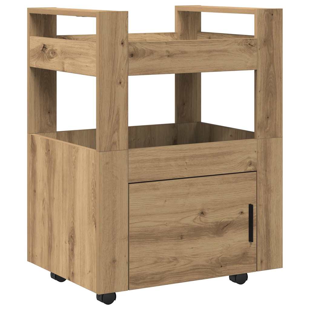 Küchentrolley Artisan-Eiche 60 x 45 x 80 cm Holzwerkstoff