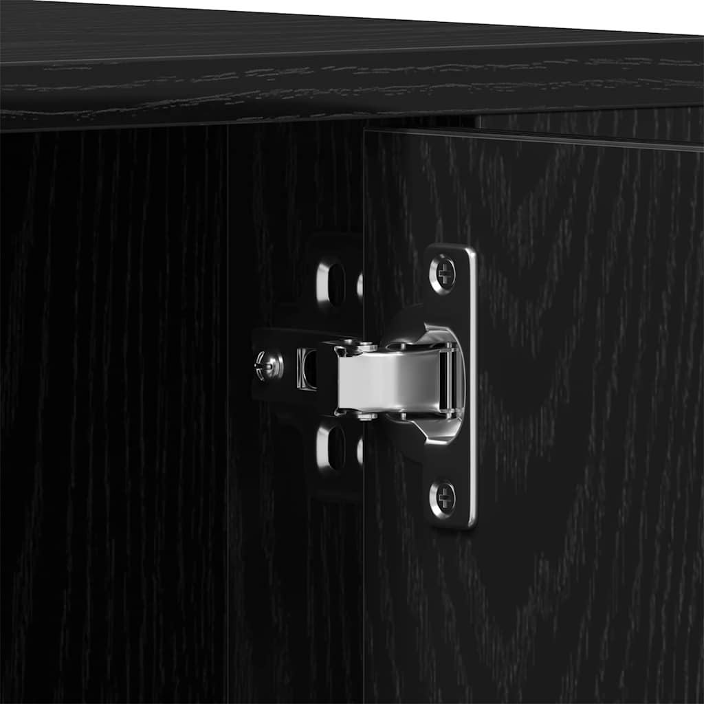TV-Schränk 100 x 35 x 40 cm Schwarz Eichen-Optik Holzwerkstoff