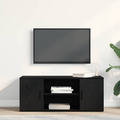 TV-Schränk 100 x 35 x 40 cm Schwarz Eichen-Optik Holzwerkstoff