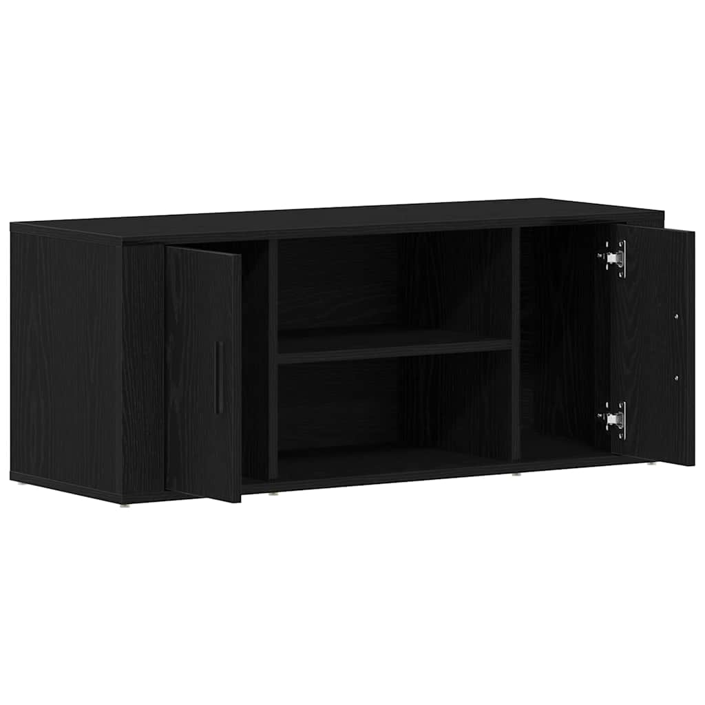 TV-Schränk 100 x 35 x 40 cm Schwarz Eichen-Optik Holzwerkstoff