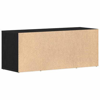 TV-Schränk 100 x 35 x 40 cm Schwarz Eichen-Optik Holzwerkstoff