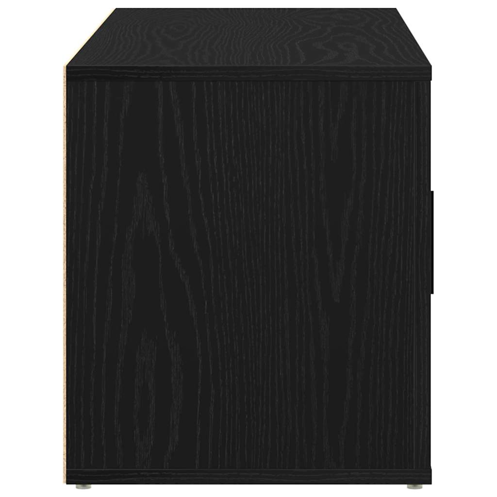 TV-Schränk 100 x 35 x 40 cm Schwarz Eichen-Optik Holzwerkstoff