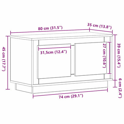 TV-Schränk 80 x 35 x 45 cm Artisan-Eiche Holzwerkstoff