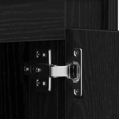 TV-Schränk 80 x 35 x 45 cm Schwarz Eichen-Optik Holzwerkstoff