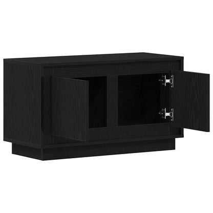 TV-Schränk 80 x 35 x 45 cm Schwarz Eichen-Optik Holzwerkstoff