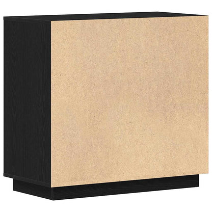 Sideboard Schwarz Eichen-Optik 80 x 40 x 75 cm Holzwerkstoff