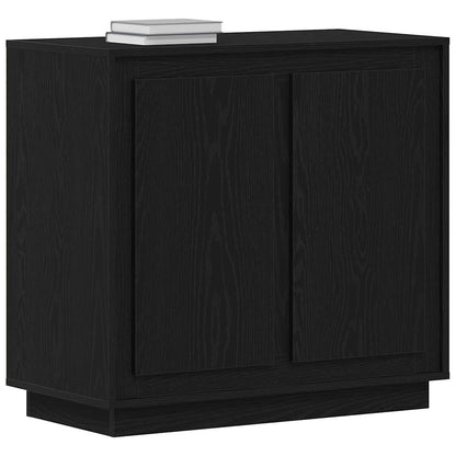 Sideboard Schwarz Eichen-Optik 80 x 40 x 75 cm Holzwerkstoff