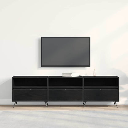 TV-Schränk 150 x 30 x 44,5 cm Schwarz Eichen-Optik