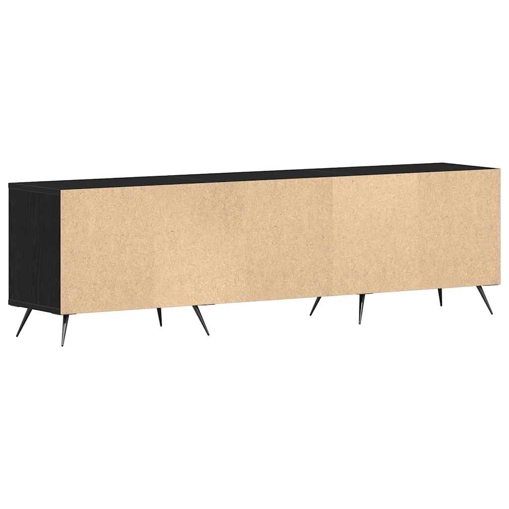 TV-Schränk 150 x 30 x 44,5 cm Schwarz Eichen-Optik