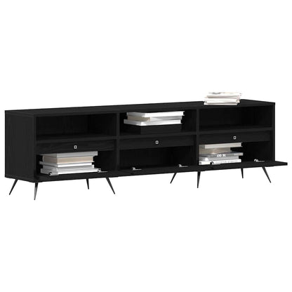 TV-Schränk 150 x 30 x 44,5 cm Schwarz Eichen-Optik