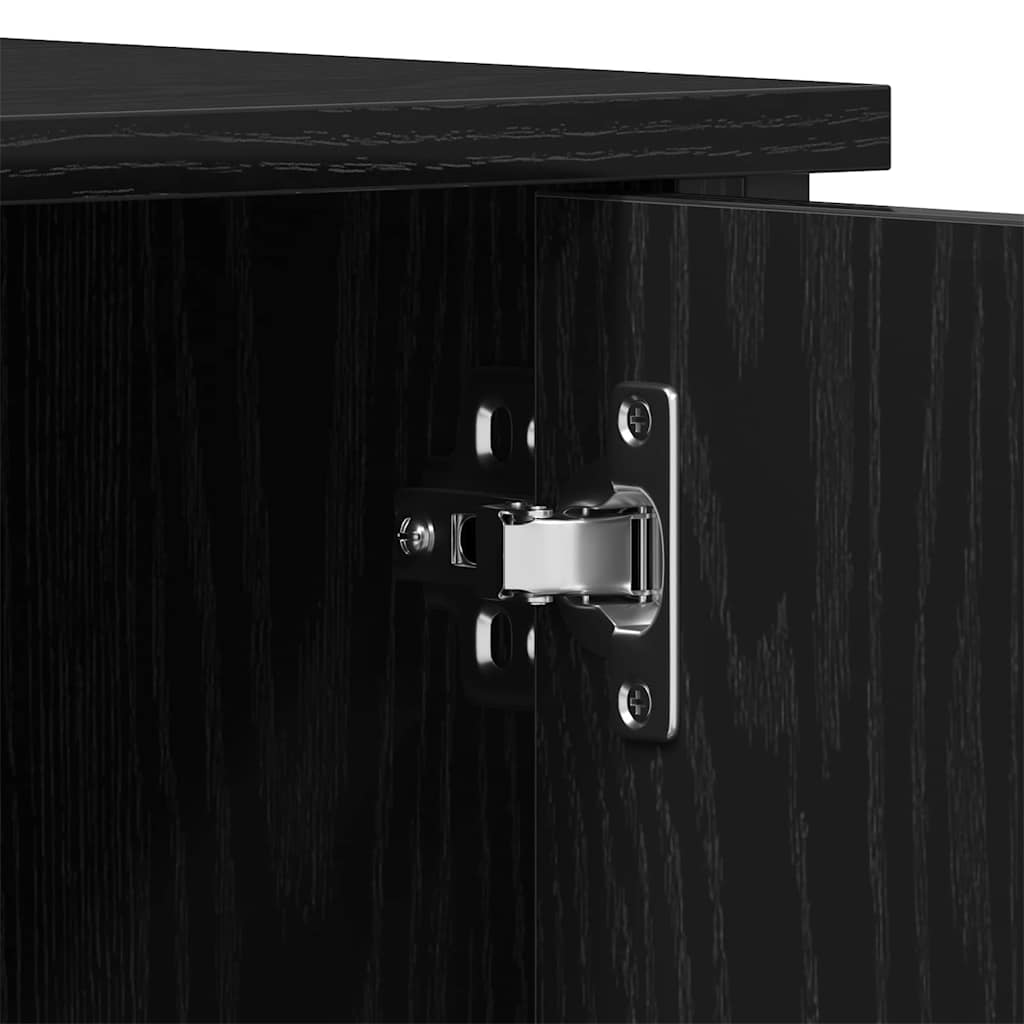 TV-Schränk 100 x 40 x 50 cm Schwarz Eichen-Optik Holzwerkstoff