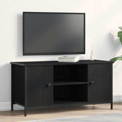 TV-Schränk 100 x 40 x 50 cm Schwarz Eichen-Optik Holzwerkstoff