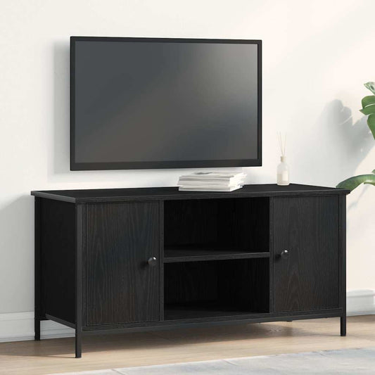 TV-Schränk Schwarz Eichen-Optik 100 x 40 x 50 cm Holzwerkstoff