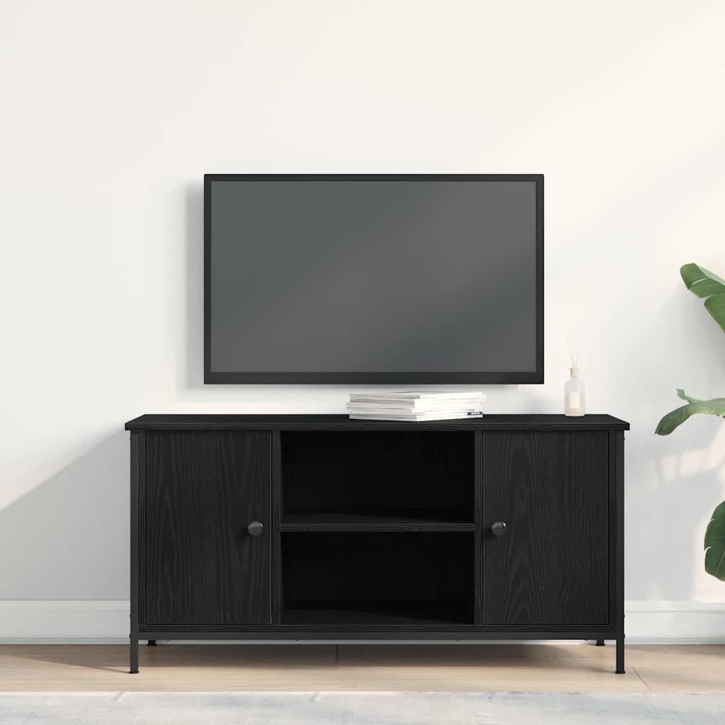 TV-Schränk 100 x 40 x 50 cm Schwarz Eichen-Optik Holzwerkstoff