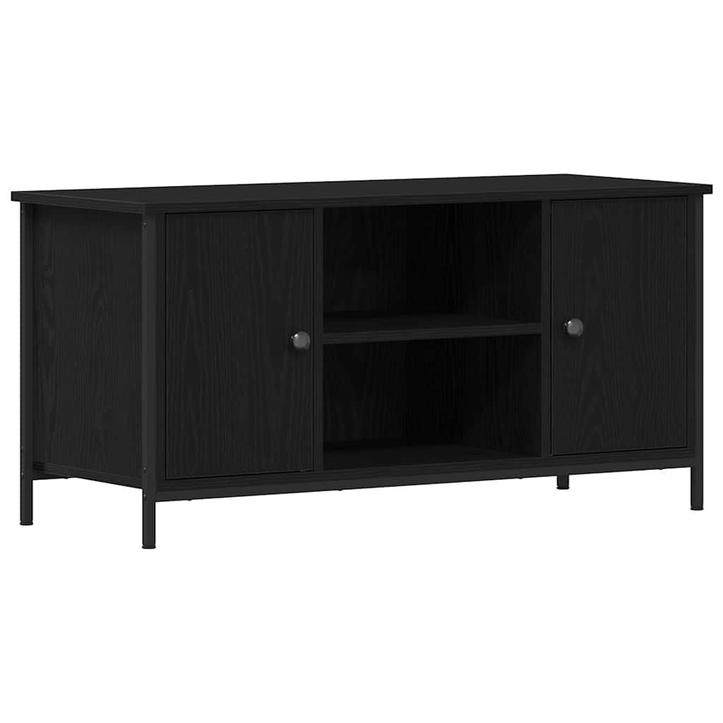 TV-Schränk 100 x 40 x 50 cm Schwarz Eichen-Optik Holzwerkstoff